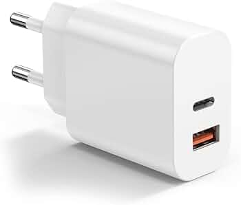 Cargador de Pared Doble Puerto USB-C + USB-A 30W